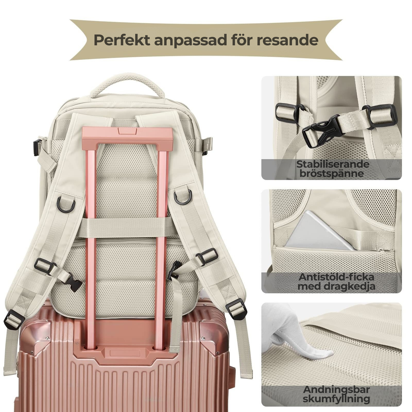 Travel Backpack – stor kapacitet & smart design